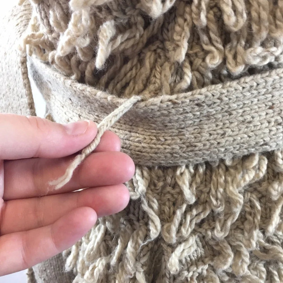Good Hart Matilda Jane Parkway Vest Cardigan Sweater Womens Small Belted Shaggy - Picture 6 of 11